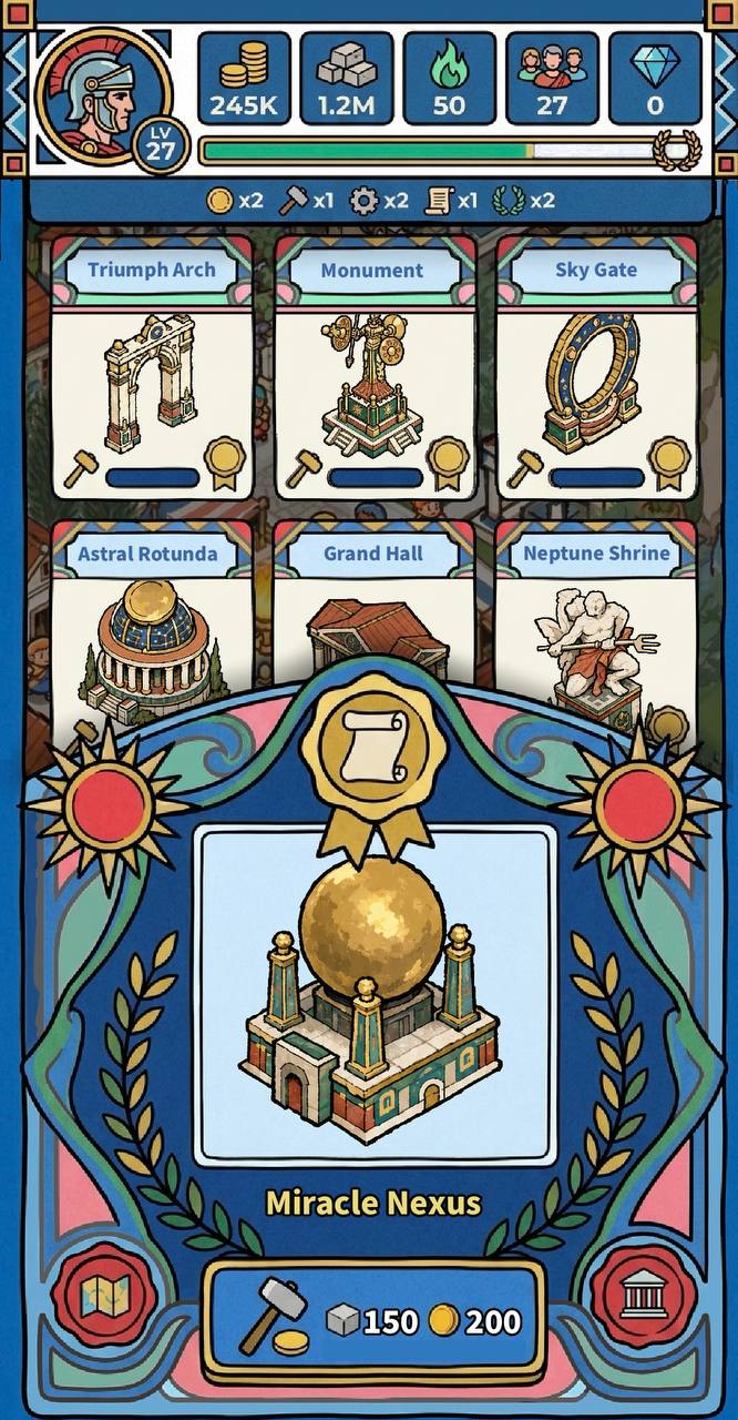 Build wonders menu