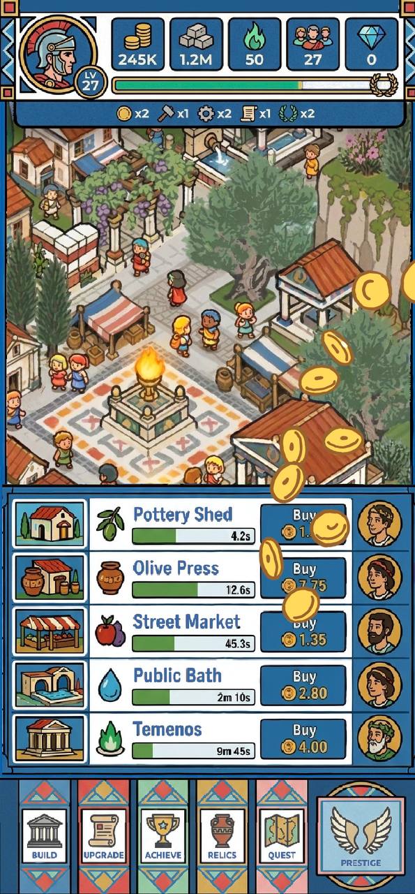 Idle earnings — street market